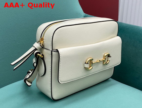 Gucci Horsebit 1955 Small Shoulder Bag White Leather 645454 Replica