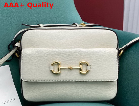 Gucci Horsebit 1955 Small Shoulder Bag White Leather 645454 Replica