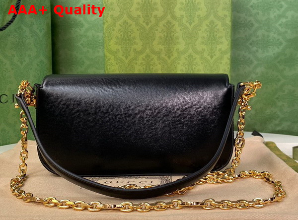 Gucci Horsebit 1955 Small Shoulder Bag in Black Leather 735178 Replica