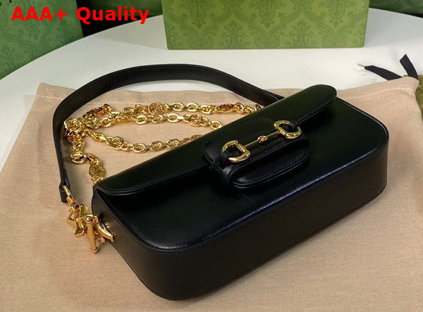 Gucci Horsebit 1955 Small Shoulder Bag in Black Leather 735178 Replica