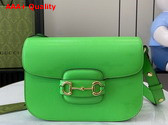 Gucci Horsebit 1955 Small Shoulder Bag in Electric Green Leather 602204 Replica