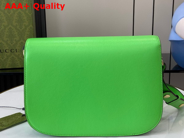 Gucci Horsebit 1955 Small Shoulder Bag in Electric Green Leather 602204 Replica