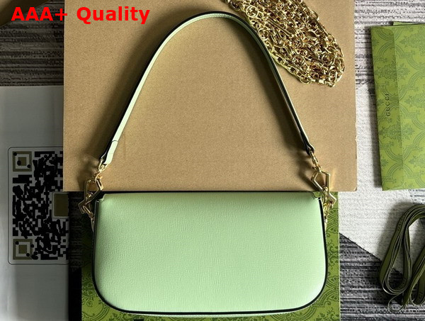 Gucci Horsebit 1955 Small Shoulder Bag in Light Green Leather 735178 Replica