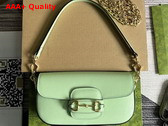 Gucci Horsebit 1955 Small Shoulder Bag in Light Green Leather 735178 Replica