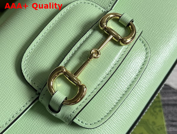 Gucci Horsebit 1955 Small Shoulder Bag in Light Green Leather 735178 Replica