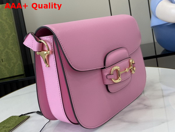 Gucci Horsebit 1955 Small Shoulder Bag in Pink Leather 602204 Replica