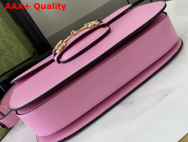 Gucci Horsebit 1955 Small Shoulder Bag in Pink Leather 602204 Replica