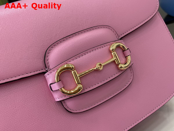 Gucci Horsebit 1955 Small Shoulder Bag in Pink Leather 602204 Replica