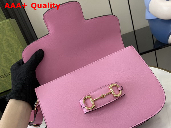 Gucci Horsebit 1955 Small Shoulder Bag in Pink Leather 602204 Replica