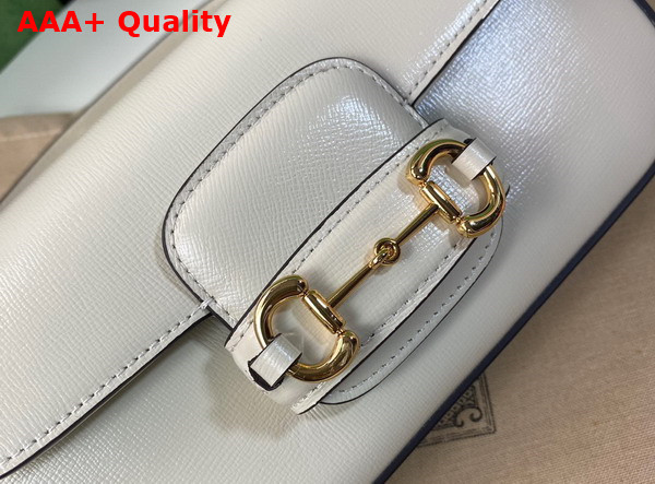 Gucci Horsebit 1955 Small Shoulder Bag in White Leather 735178 Replica