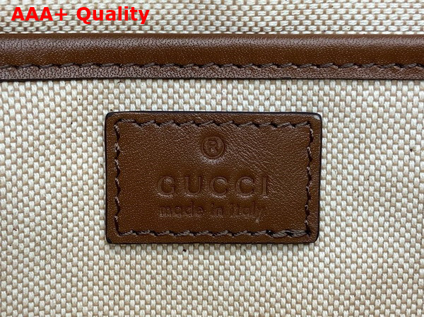 Gucci Horsebit 1955 Small Top Handle Bag in Beige and Ebony GG Supreme Canvas and Brown Leather Trim 815206 Replica