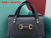 Gucci Horsebit 1955 Small Top Handle Bag in Black Leather 627323 Replica