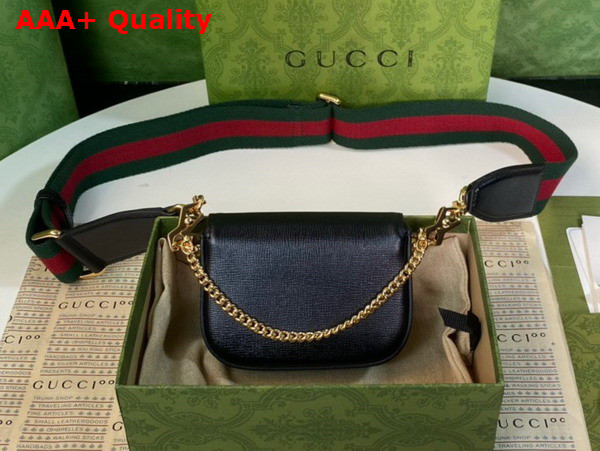 Gucci Horsebit 1955 Strap Wallet in Black Leather 699760 Replica