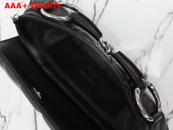 Gucci Horsebit Chain Medium Shoulder Bag in Black Leather 764255 Replica