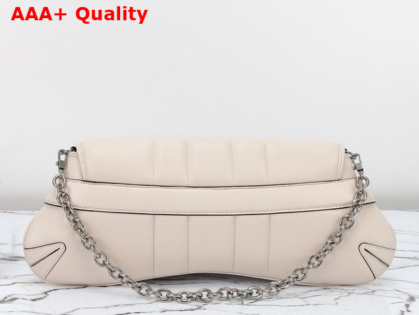 Gucci Horsebit Chain Medium Shoulder Bag in White Leather 764255 Replica