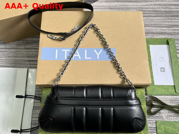 Gucci Horsebit Chain Small Shoulder Bag in Black Leather 764339 Replica