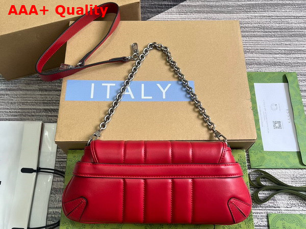 Gucci Horsebit Chain Small Shoulder Bag in Red Leather 764339 Replica