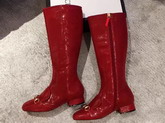 Gucci Horsebit Knee Boot Red Lizard