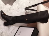 Gucci Horsebit Leather Over The Knee Boot in Black Calfskin