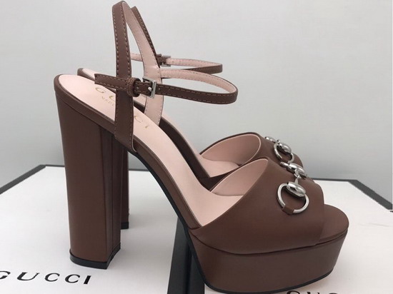 Gucci Horsebit Platform Sandal Brown Leather