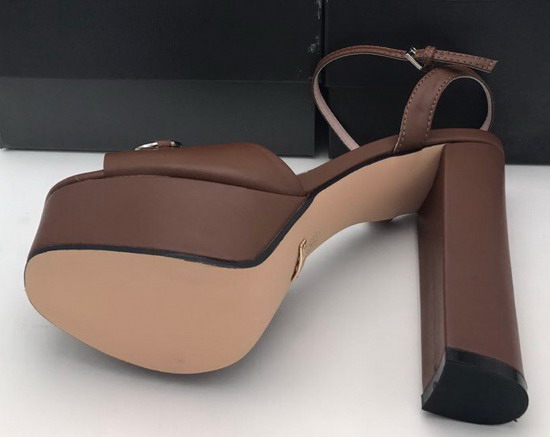 Gucci Horsebit Platform Sandal Brown Leather