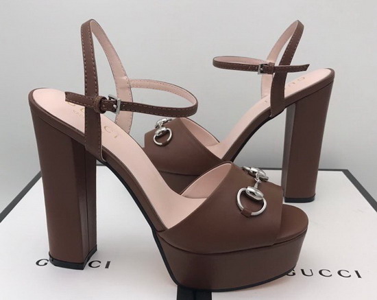 Gucci Horsebit Platform Sandal Brown Leather