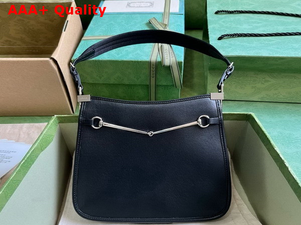 Gucci Horsebit Slim Small Shoulder Bag in Black Leather 764191 Replica