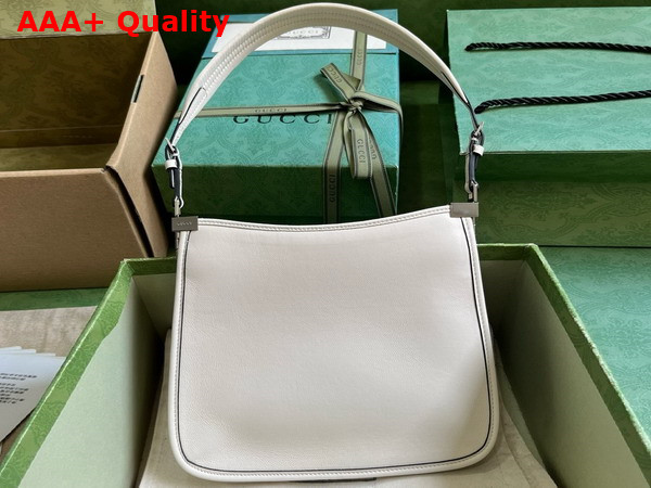 Gucci Horsebit Slim Small Shoulder Bag in White Leather 764191 Replica