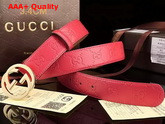 Gucci Interlocking G Buckle Belt Red Real Leather Replica