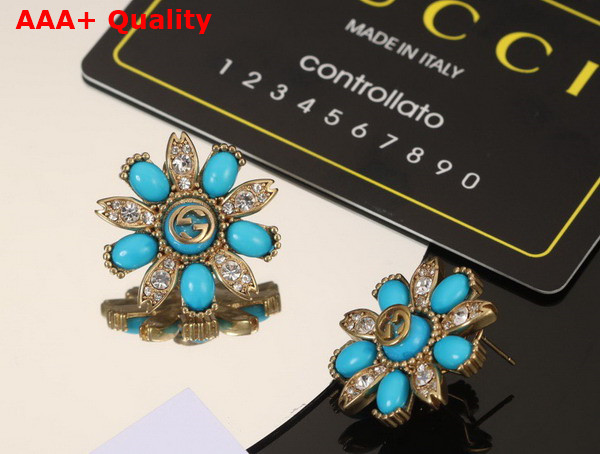 Gucci Interlocking G Flower Earrings Replica