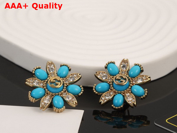 Gucci Interlocking G Flower Earrings Replica