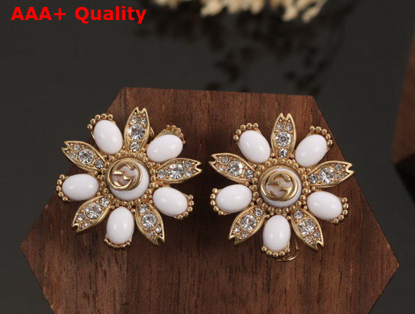 Gucci Interlocking G Flower Earrings Replica