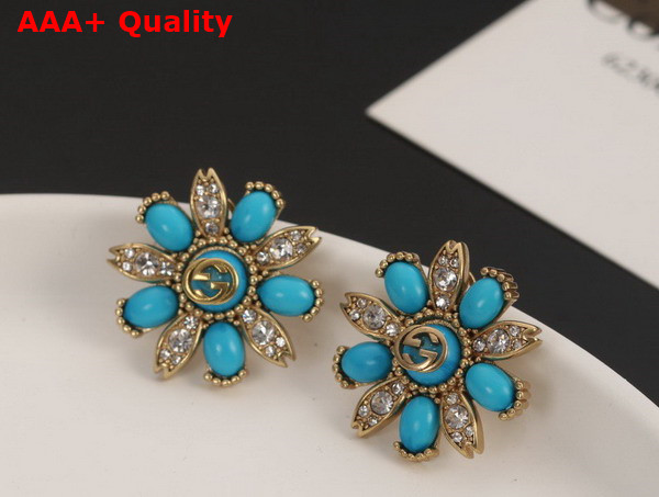 Gucci Interlocking G Flower Earrings Replica