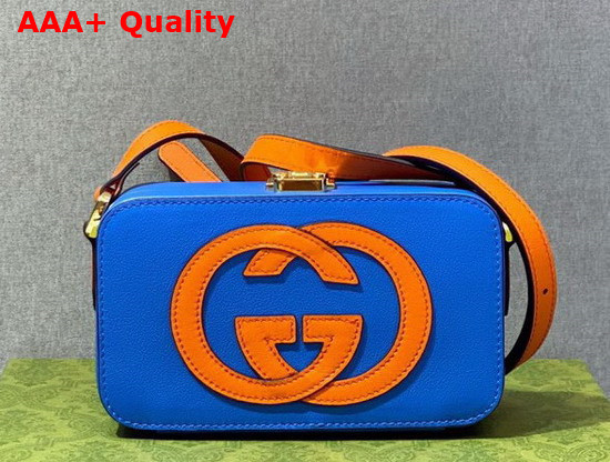 Gucci Interlocking G Mini Bag in Blue Leather 658230 Replica