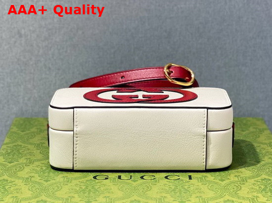 Gucci Interlocking G Mini Bag in White Leather 658230 Replica