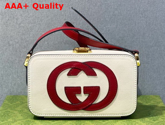 Gucci Interlocking G Mini Bag in White Leather 658230 Replica