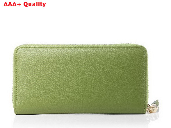 Gucci Interlocking G Zip Around Wallet in Green 282413 Replica