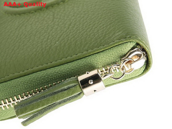 Gucci Interlocking G Zip Around Wallet in Green 282413 Replica