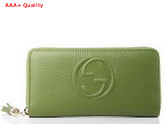 Gucci Interlocking G Zip Around Wallet in Green 282413 Replica