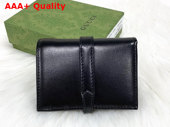 Gucci Jackie 1961 Card Case Wallet in Black Leather 645536 Replica