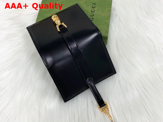 Gucci Jackie 1961 Card Case Wallet in Black Leather 645536 Replica