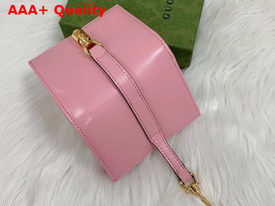 Gucci Jackie 1961 Card Case Wallet in Pastel Pink Leather 645536 Replica