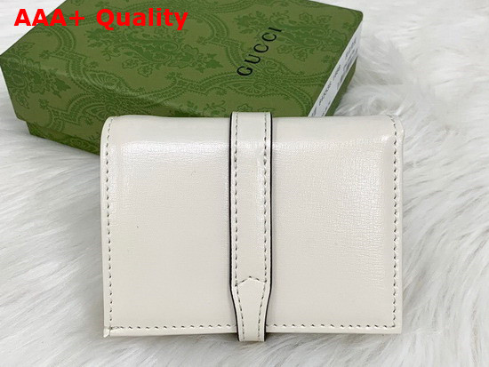 Gucci Jackie 1961 Card Case Wallet in White Leather 645536 Replica