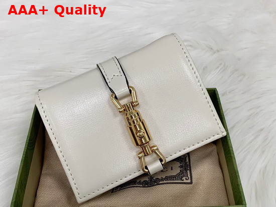 Gucci Jackie 1961 Card Case Wallet in White Leather 645536 Replica