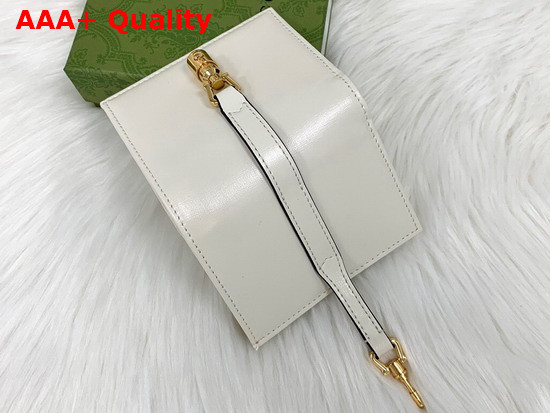 Gucci Jackie 1961 Card Case Wallet in White Leather 645536 Replica