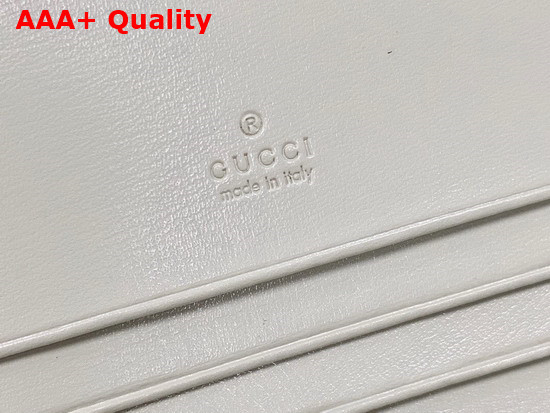 Gucci Jackie 1961 Card Case Wallet in White Leather 645536 Replica