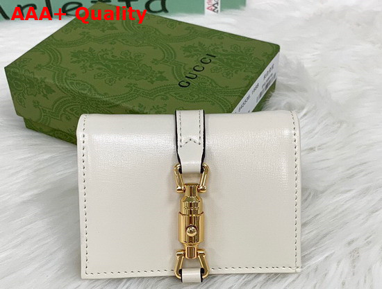 Gucci Jackie 1961 Card Case Wallet in White Leather 645536 Replica