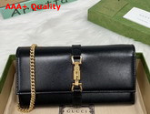 Gucci Jackie 1961 Chain Wallet in Black 651681 Replica