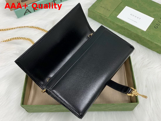 Gucci Jackie 1961 Chain Wallet in Black 651681 Replica