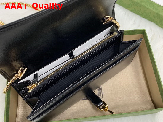 Gucci Jackie 1961 Chain Wallet in Black 651681 Replica